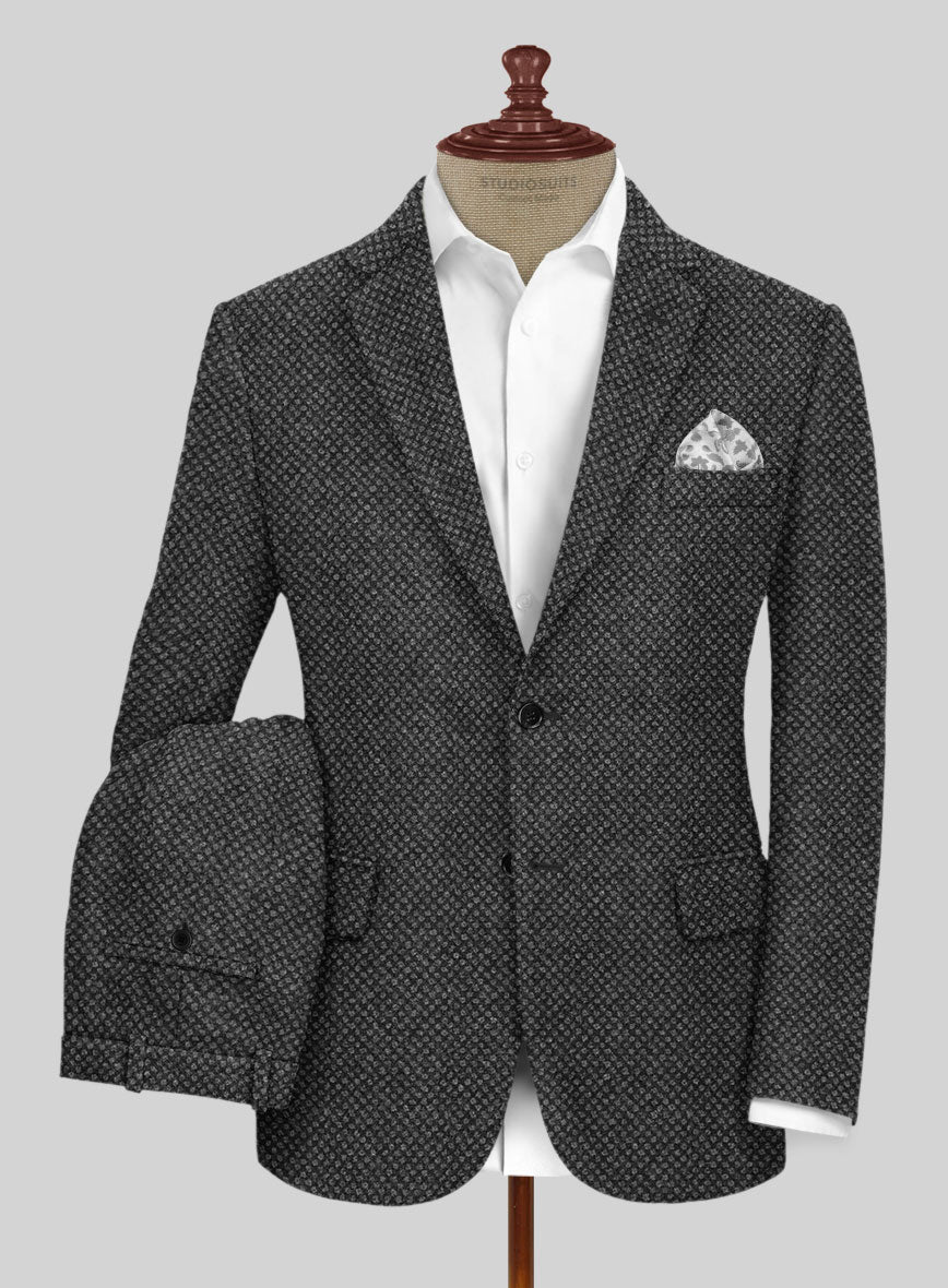 Highlander Heavy Honeycomb Charcoal Tweed Suit - StudioSuits