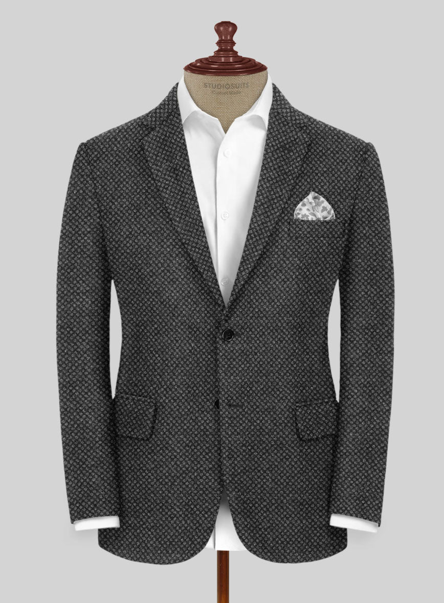 Highlander Heavy Honeycomb Charcoal Tweed Suit - StudioSuits