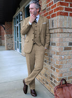Highlander Heavy Honeycomb Brown Tweed Suit - StudioSuits