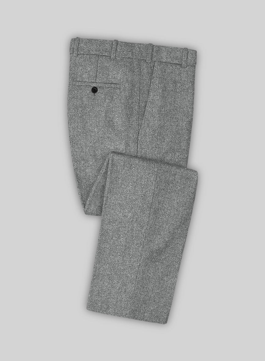 Highlander Light Gray Tweed Pants - StudioSuits
