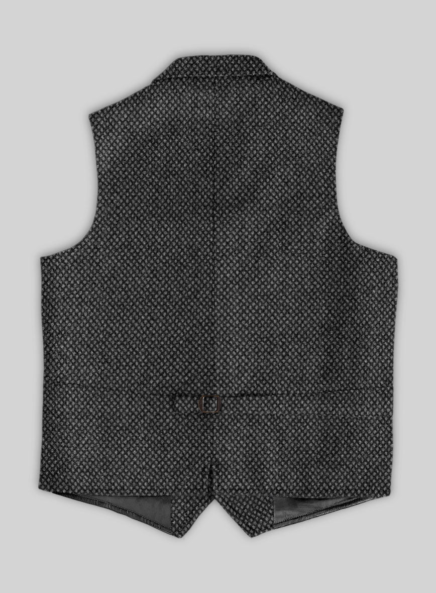Highlander Heavy Honeycomb Charcoal Tweed Hunting Vest - StudioSuits