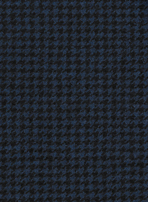 Houndstooth Dark Blue Tweed Jacket - StudioSuits