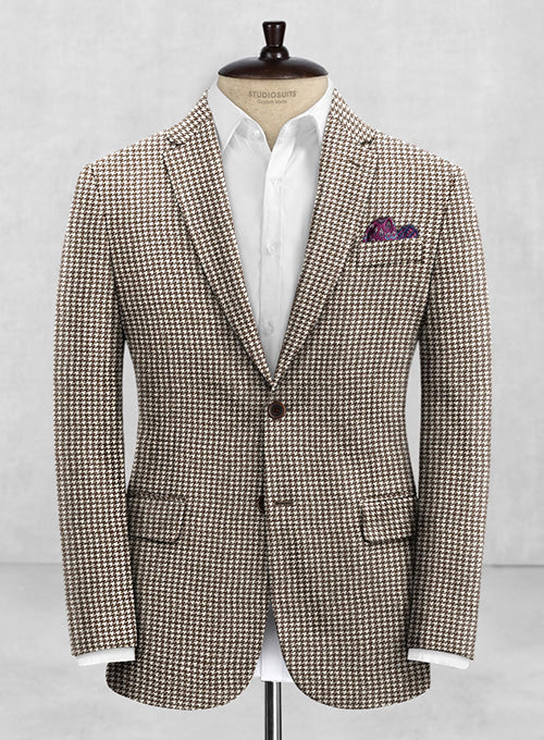 Houndstooth Brown Tweed Suit - StudioSuits