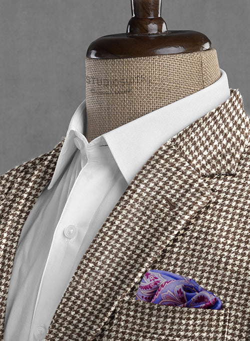 Houndstooth Brown Tweed Suit - StudioSuits