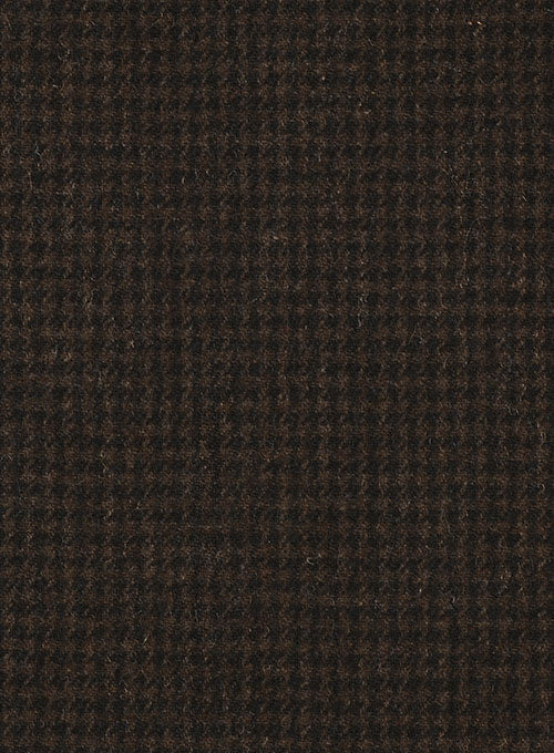 Houndstooth Dark Brown Tweed Jacket - StudioSuits