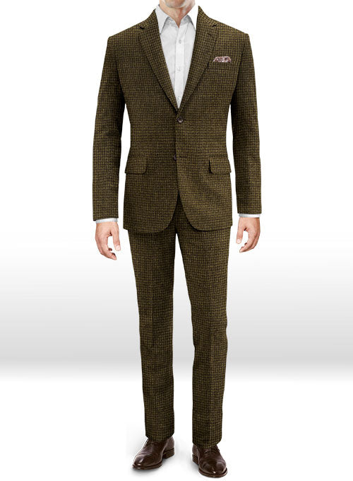Houndstooth Melange Tweed Suit - StudioSuits