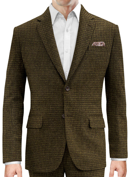 Houndstooth Melange Tweed Suit - StudioSuits