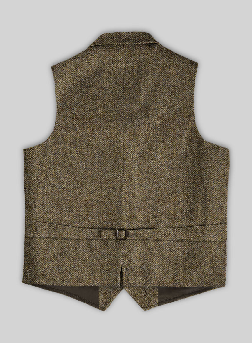 Harris Tweed Hebridean Brown Herringbone Hunting Vest – StudioSuits