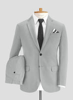 Ice Gray Cotton Power Stretch Chino Suit - StudioSuits
