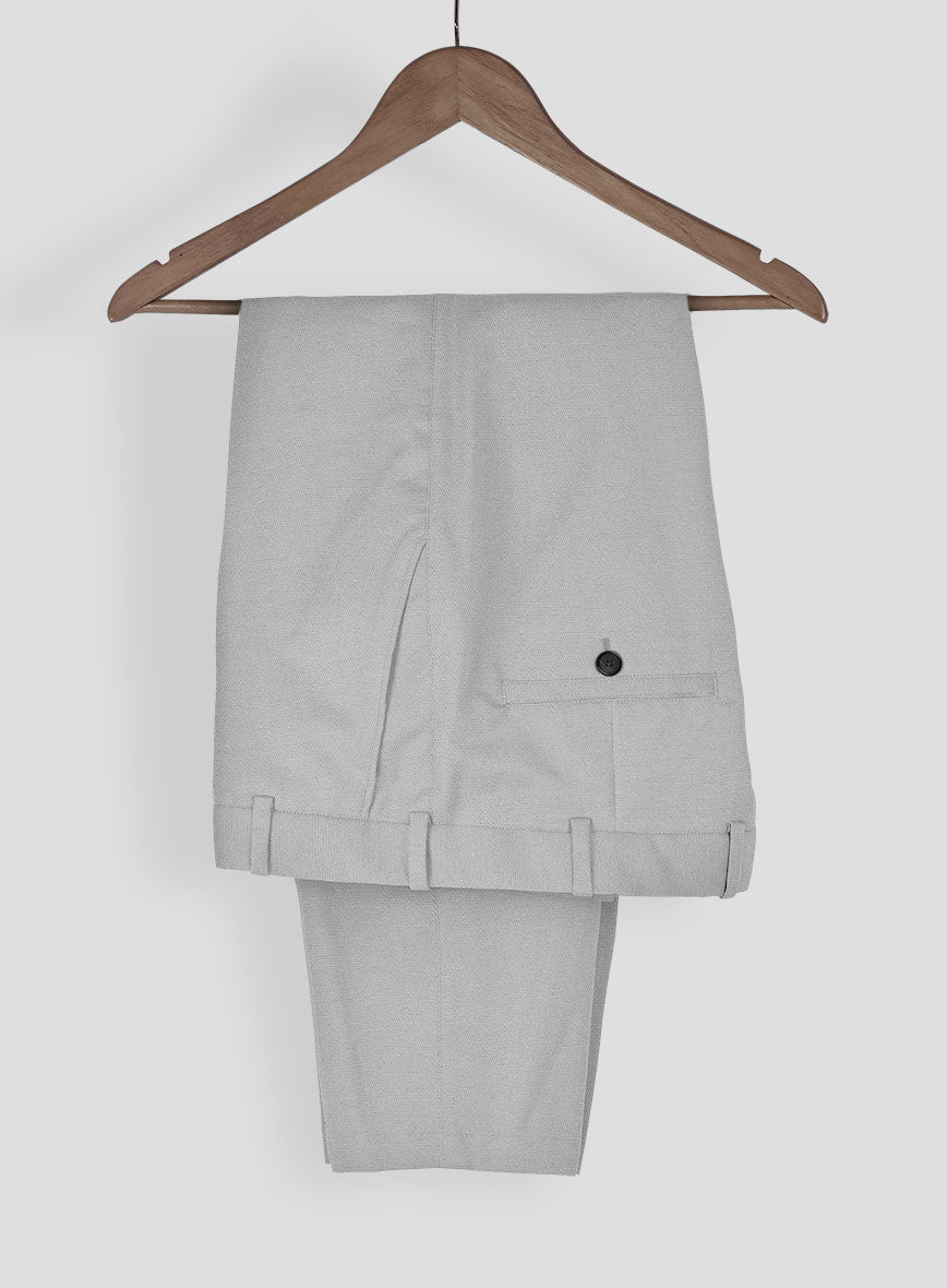 Ice Gray Cotton Power Stretch Chino Suit - StudioSuits