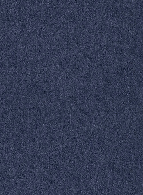 Indigo Blue Flannel Wool Pants - StudioSuits