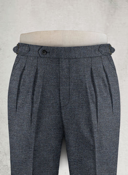 Indigo Blue Highland Tweed Trousers - StudioSuits