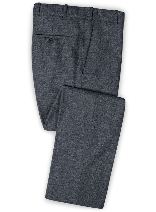 Indigo Blue Tweed Pants - StudioSuits