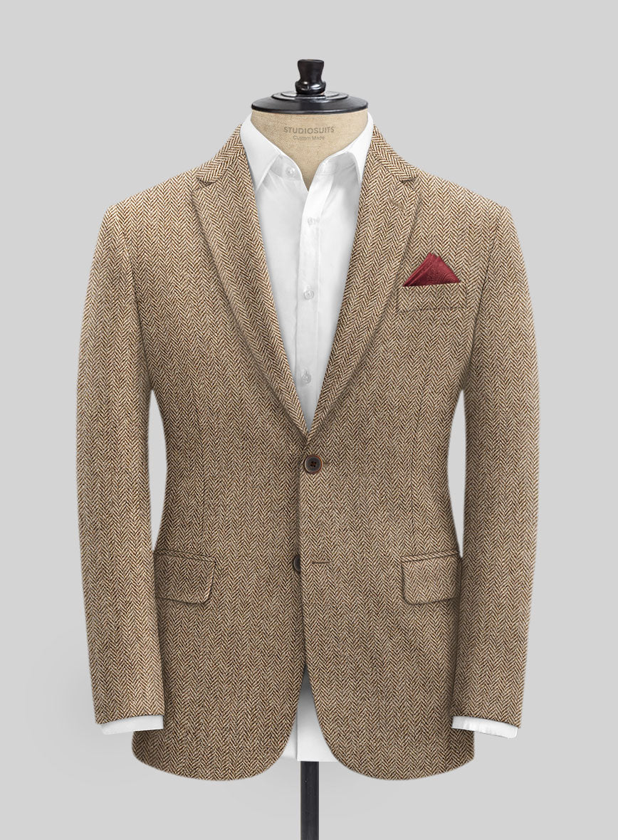 StudioSuits Irish Brown Herringbone Tweed Jacket