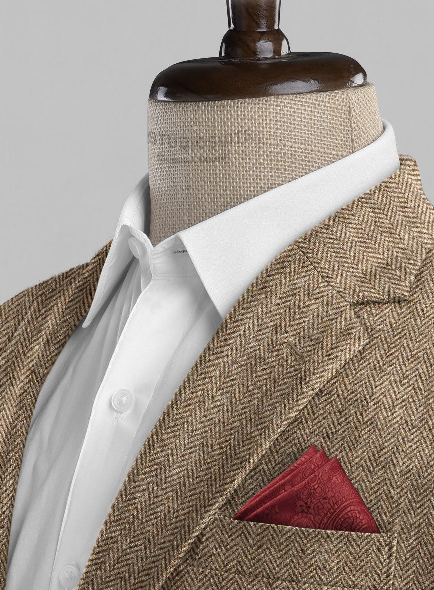 Irish Brown Herringbone Tweed Jacket - StudioSuits