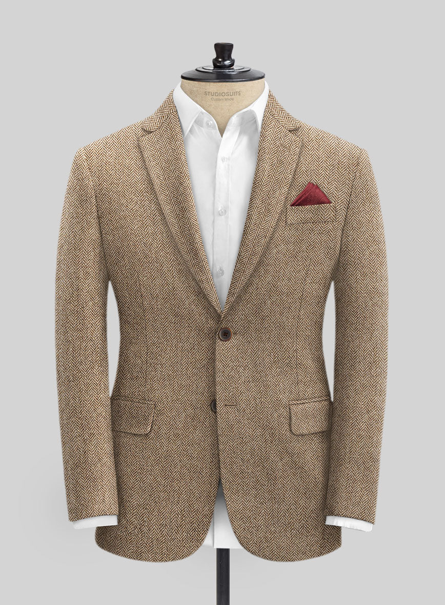 Irish Brown Herringbone Tweed Suit - StudioSuits