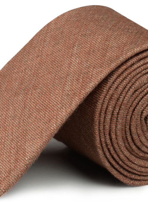 Italian Linen Tie - Brown Twill - StudioSuits