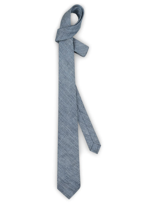 Italian Linen Tie - Cobalto Blue - StudioSuits
