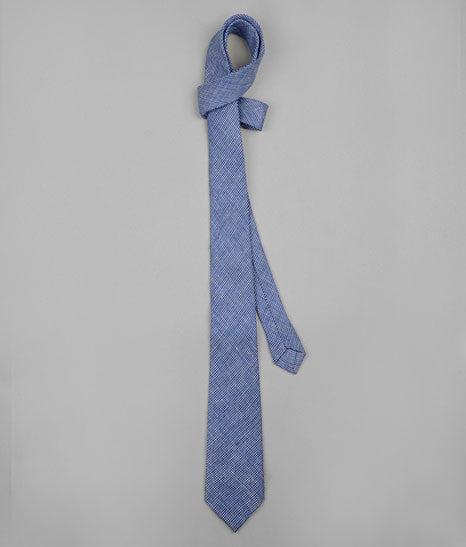 Italian Linen Tie - Morocco Blue - StudioSuits