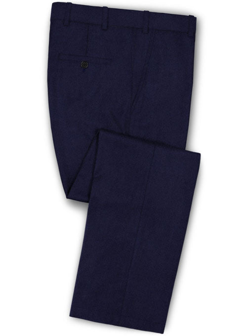 Italian Blue Wool Pants - StudioSuits