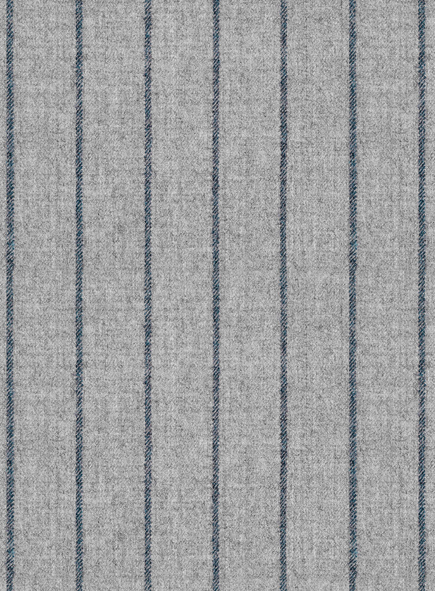 Italian Gray Stripe Cashmere Wool Pants - StudioSuits