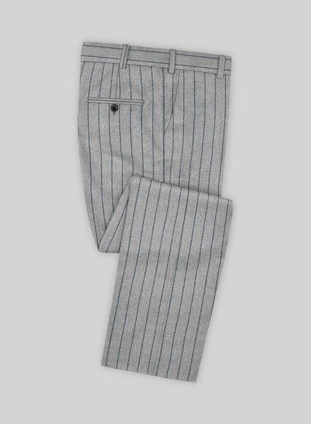専用kolor wool cashmere pants stripe easy Pinstripe cashmere and wool pants in grey - Giorgio Armani