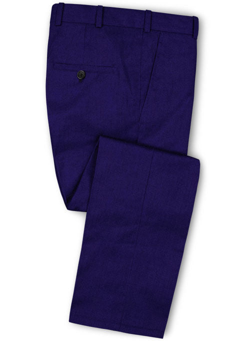 Italian Ink Blue Wool Pants - StudioSuits