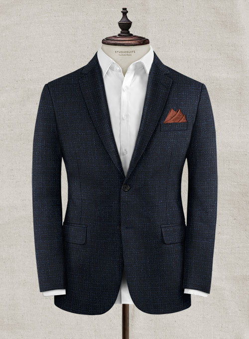 Italian Alpaca Wool Linen Cradez Jacket - StudioSuits