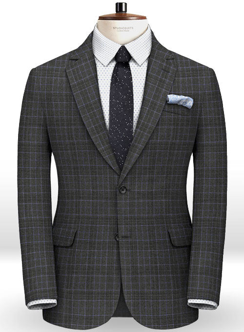 Italian Ritz Checks Angora Wool Suit - StudioSuits