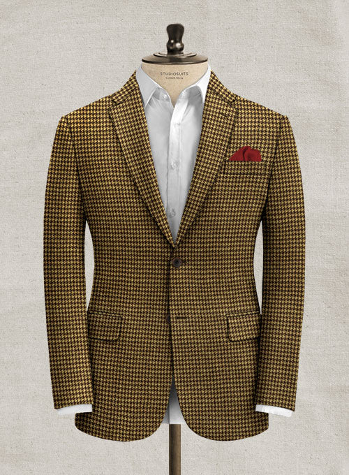 Italian Berote Houndstooth Tweed Jacket - StudioSuits