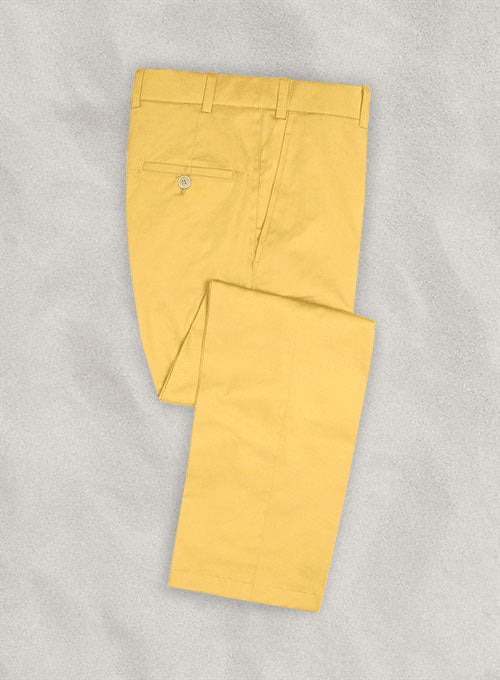 Italian Biella Yellow Cotton Suit - StudioSuits