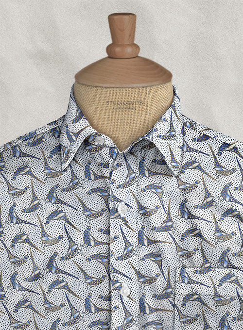 Italian Birds Cotton Shirt