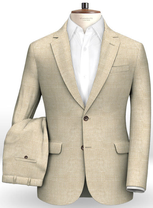 Italian Brawn Linen Suit - StudioSuits