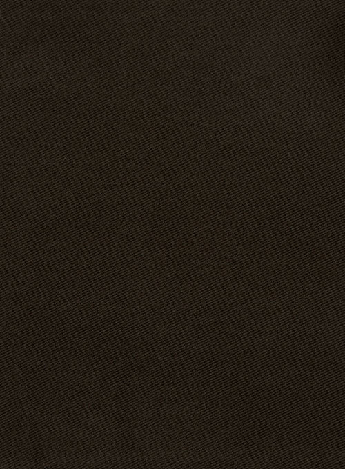 Italian Brushed Cotton Dark Brown Jacket - StudioSuits