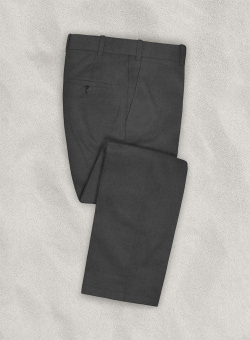 Italian Brushed Cotton Gray Pants - StudioSuits