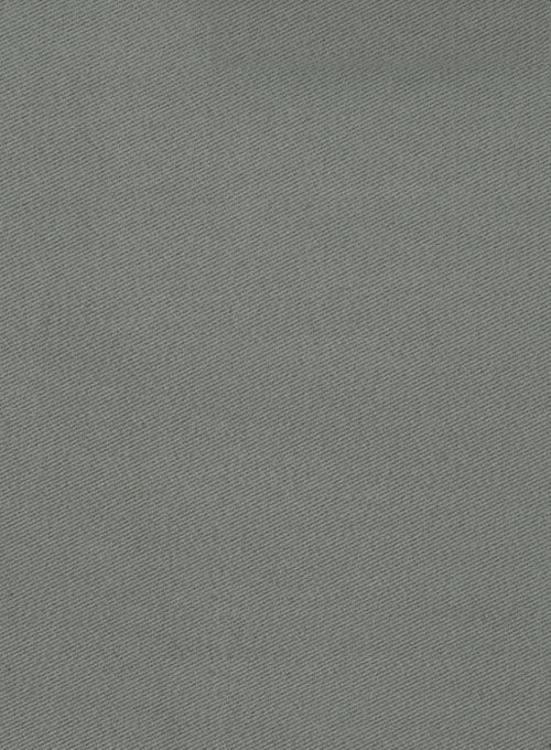 Italian Brushed Cotton Light Gray Pants - StudioSuits