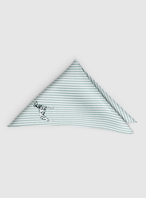Italian Cotton Pocket Square - Dalmatian - StudioSuits