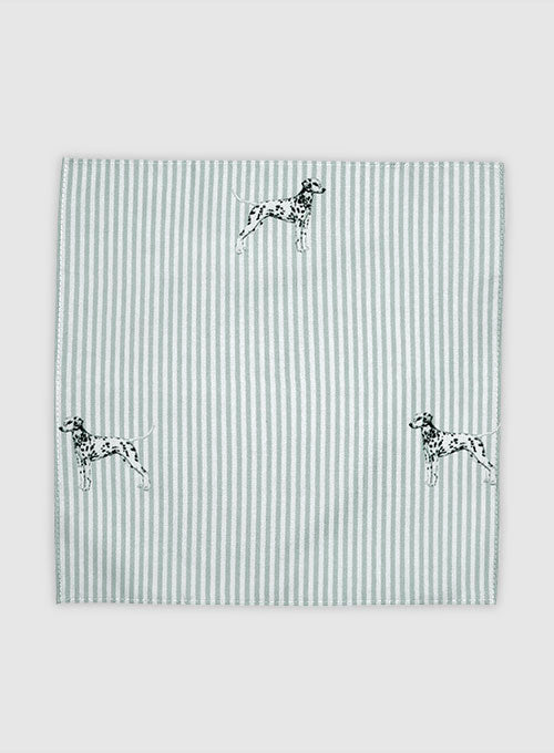 Italian Cotton Pocket Square - Dalmatian - StudioSuits