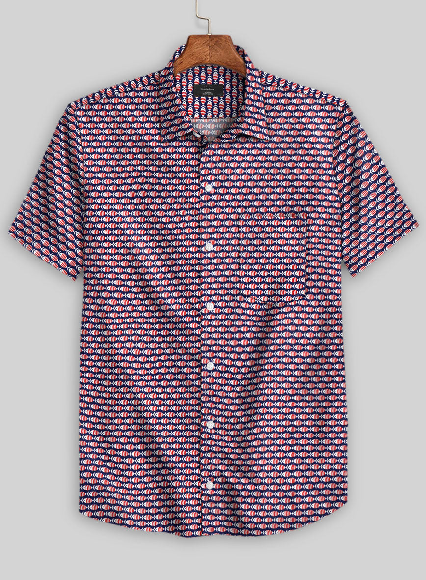 Italian Cotton Bait Fish Shirt - StudioSuits