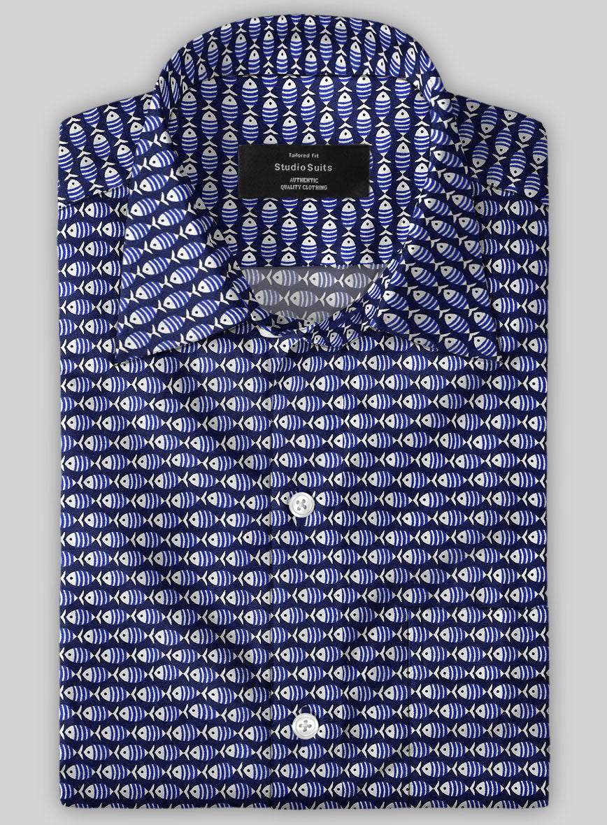 Italian Cotton Guppy Fish Shirt - StudioSuits