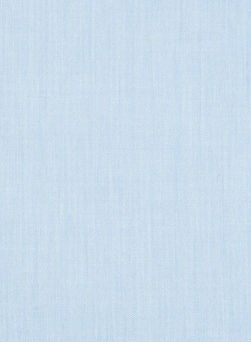 Italian Fine Herringbone Blue Shirt - StudioSuits