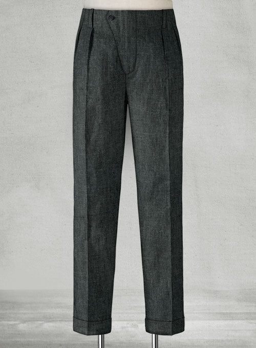 Italian Freni Vintage Manny Linen Trousers - StudioSuits