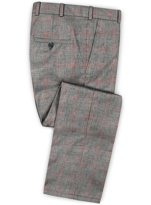 Italian Golf Gray Linen Pants - StudioSuits