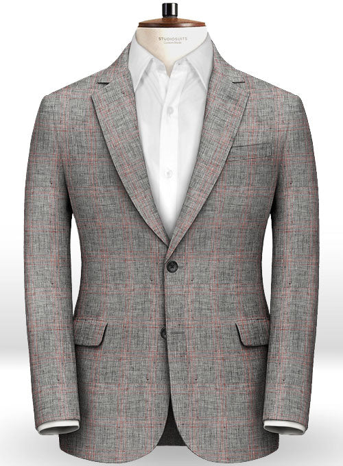 Italian Golf Gray Linen Suit - StudioSuits