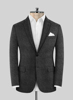 Italian Afaola Charcoal Wool Suit - StudioSuits