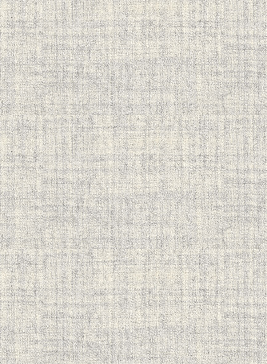 Italian Aime Ivory Gray Wool Suit - StudioSuits