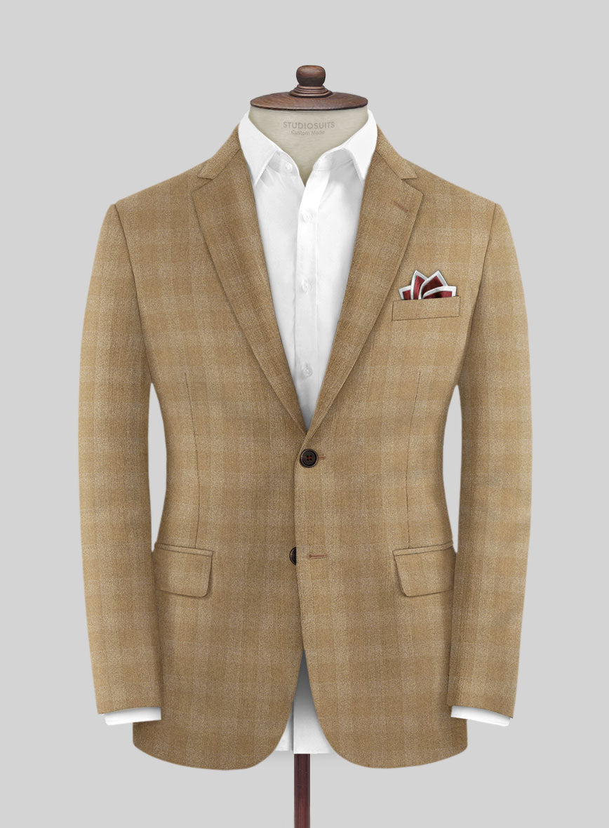 Italian Ainero Mocha Wool Jacket - StudioSuits