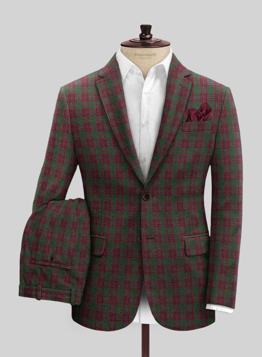 Italian Antio Checks Tweed Suit - StudioSuits
