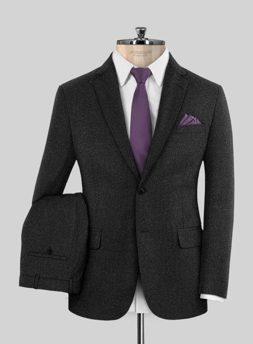Italian Arllo Charcoal Wool Suit - StudioSuits