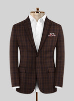 Italian Aspar Brunette Wool Jacket - StudioSuits